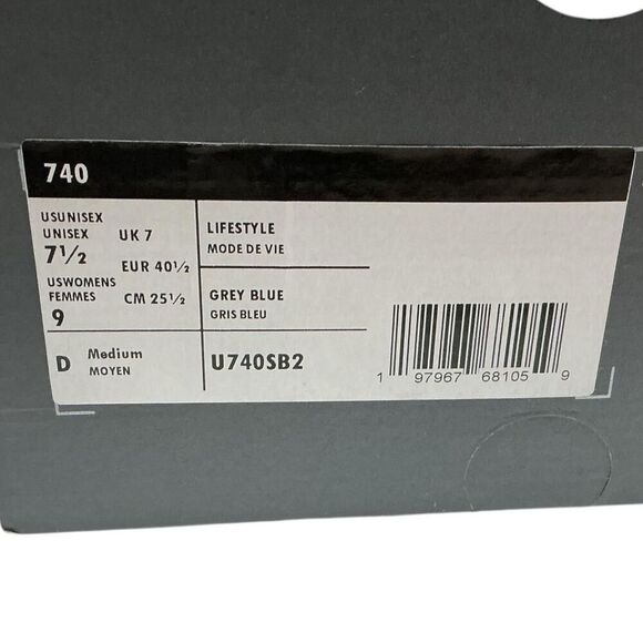 New Balance 740 V2 Running Shoes Men 7.5 Slate Gray Agate Blue Mesh Sneakers NEW